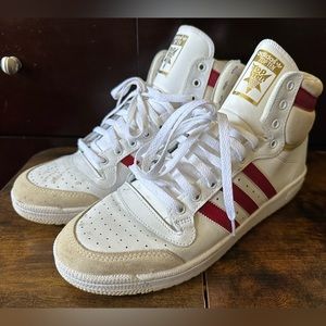 Adidas White & Red Top Ten High Top Men’s Size 11.5